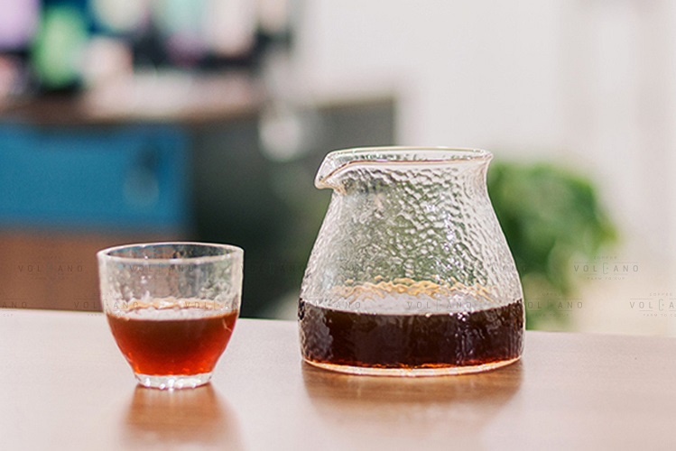 Bộ bình và ly thủy tinh mờ pha cà phê trà Cafede Kona