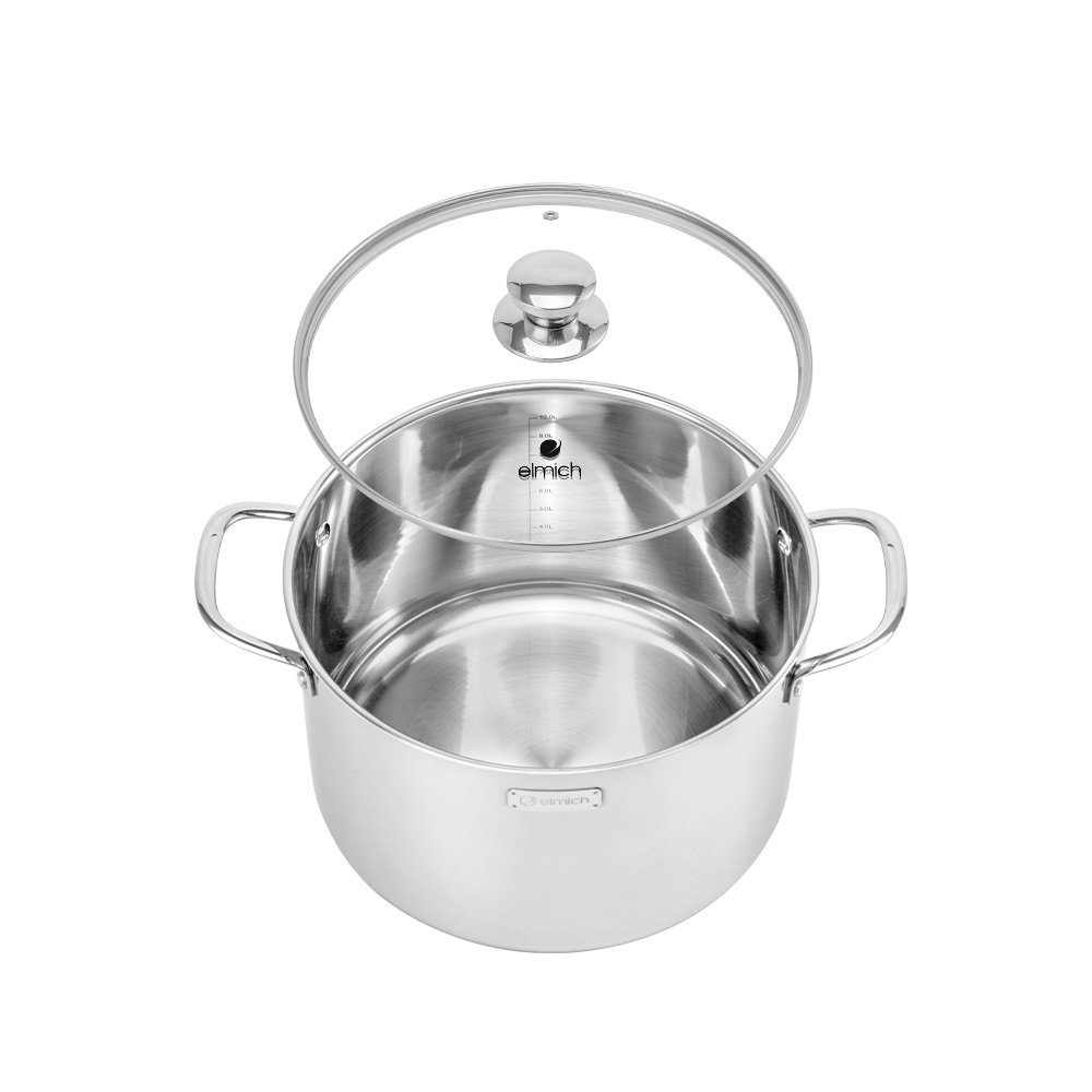 Nồi luộc gà Inox 3 lớp đáy liền Elmich Trimax Classic 28cm 2410OL, Hàng chính hãng, Dùng được mọi loại bếp - JoyMall