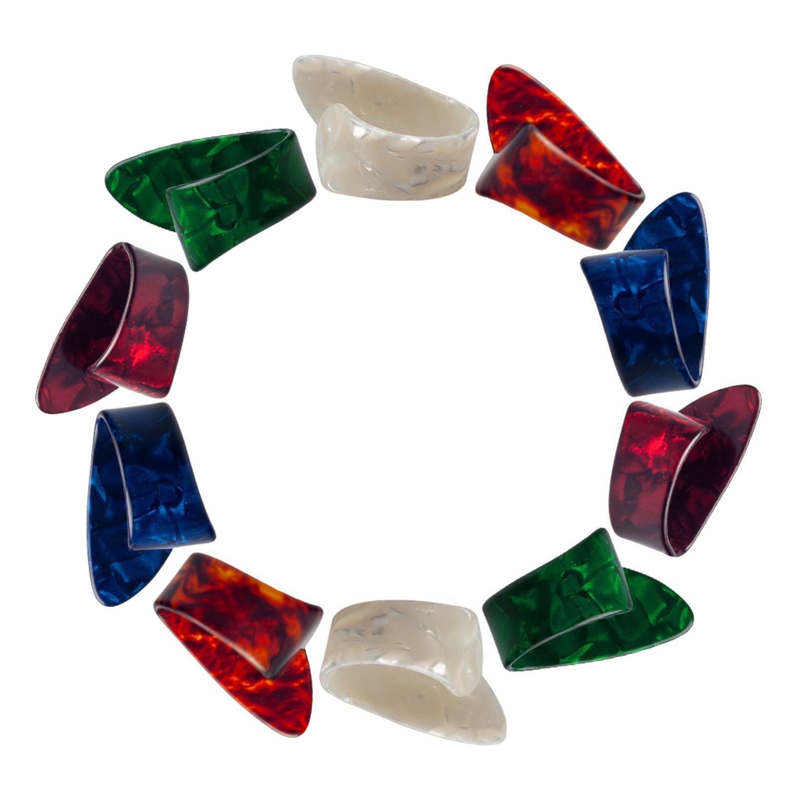 10 Pcs Guitar Thumb Finger Picks, Thumb Finger Picks, Guitar Fingertips Protector Plectrum Picks for Acoustic Guitar Banjo Bass Ukulele