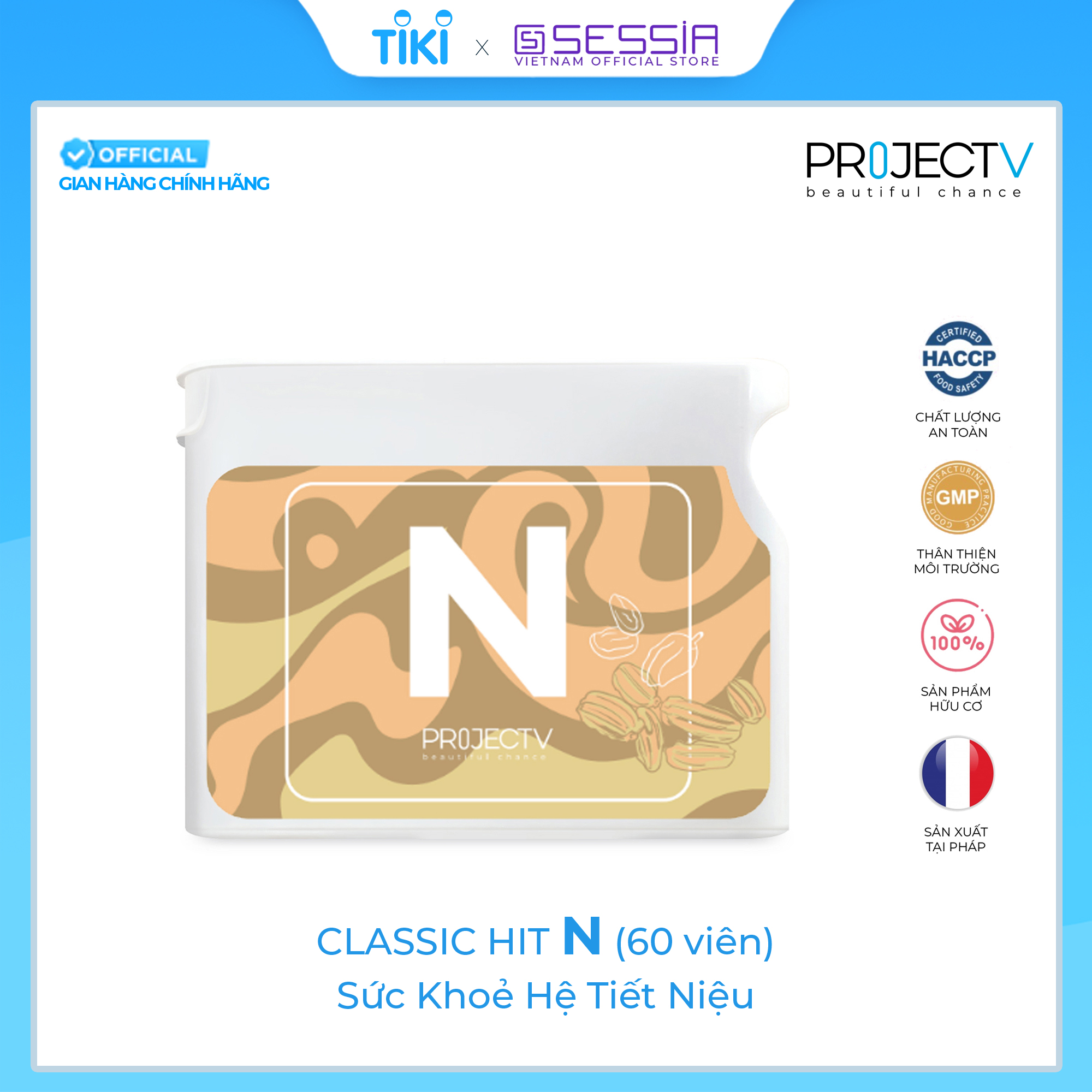 [VOUCHER 220K] Thực Phẩm Sức Khoẻ VS+A+N | V Alphabet - Điều hòa huyết áp, Giảm đau chân, Chống nhiễm trùng hệ thống sinh dục - PROJECT V - Xuất xứ Pháp, Hàng Chính Hãng