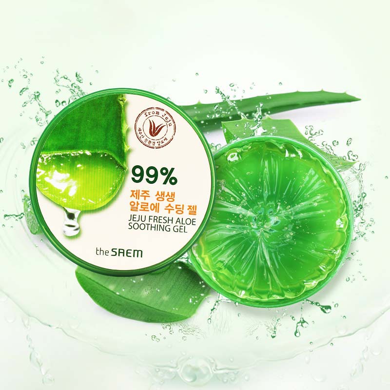 Gel dưỡng nha đam đa năng THE SAEM Jeju Fresh 99% Aloe Soothing Gel Hàn Quốc 300g