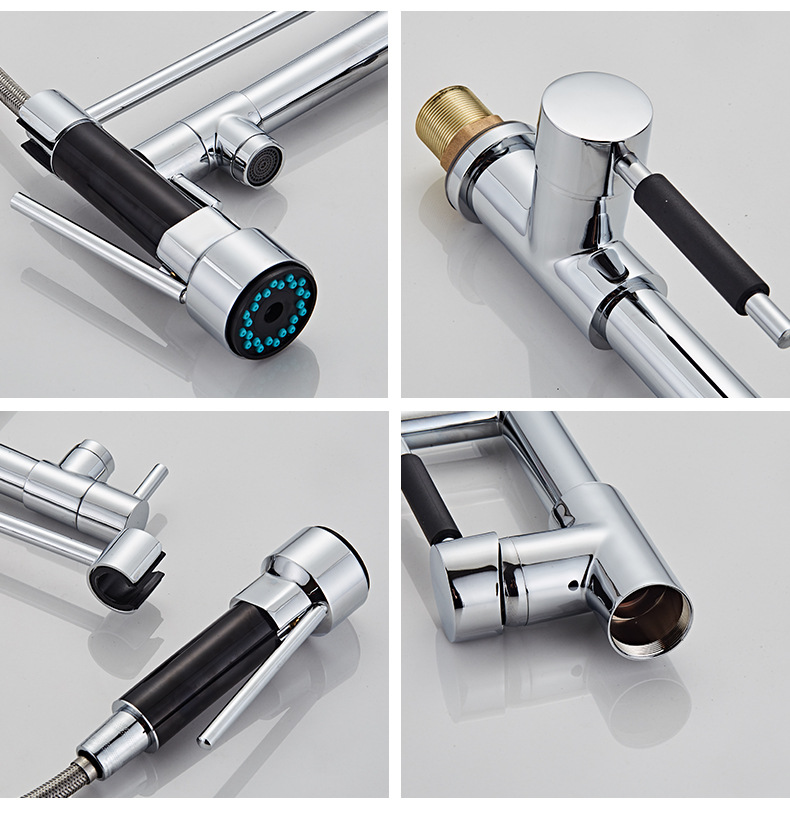 Vòi rửa chén nhà bếp Inox 304 Sink Faucet Kitchen xoay 360 đầu vòi di chuyển linh hoạt