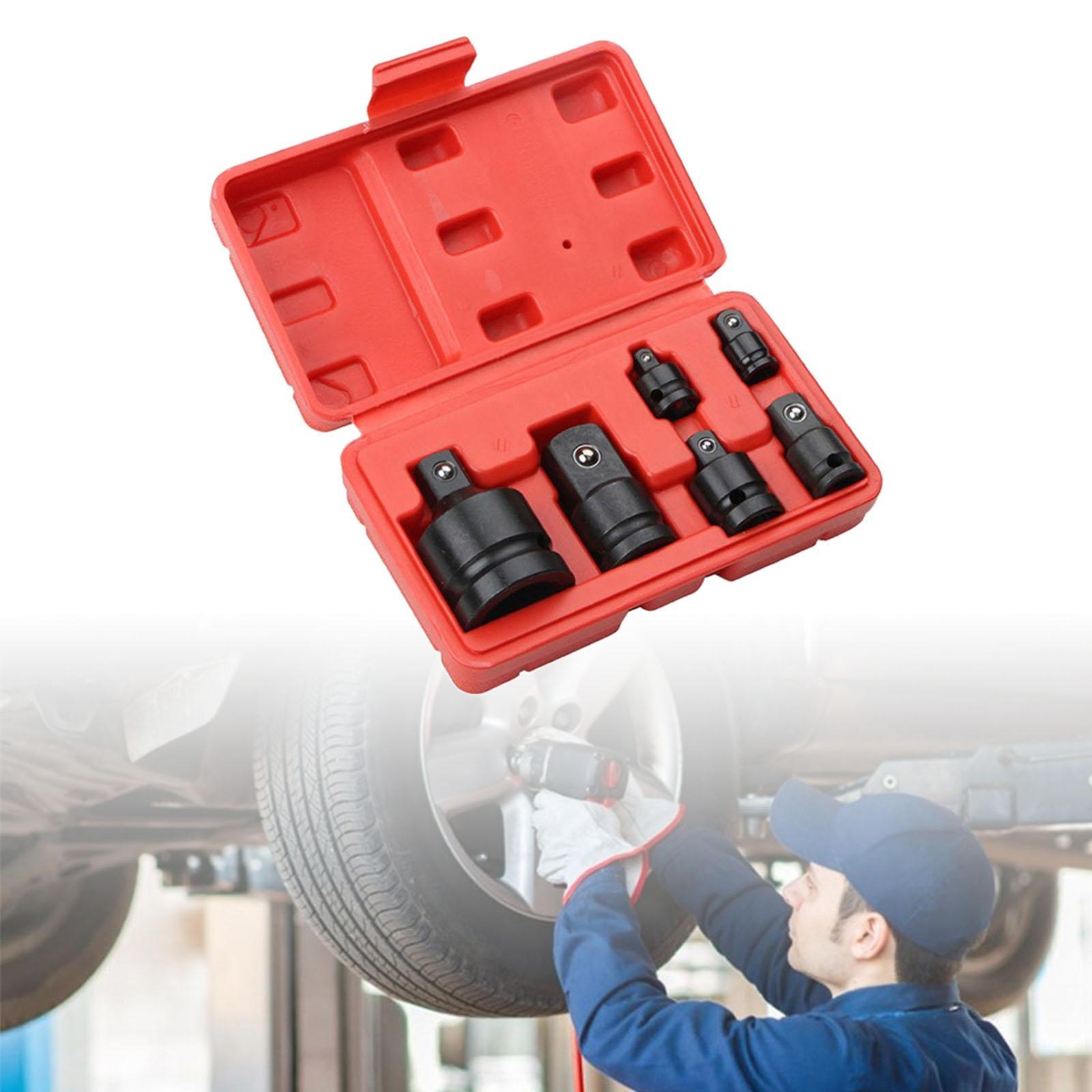6 Pieces 1/2 1/4 3/8 3/4 Ratchet Socket Adapter Impact Universal Joint Set