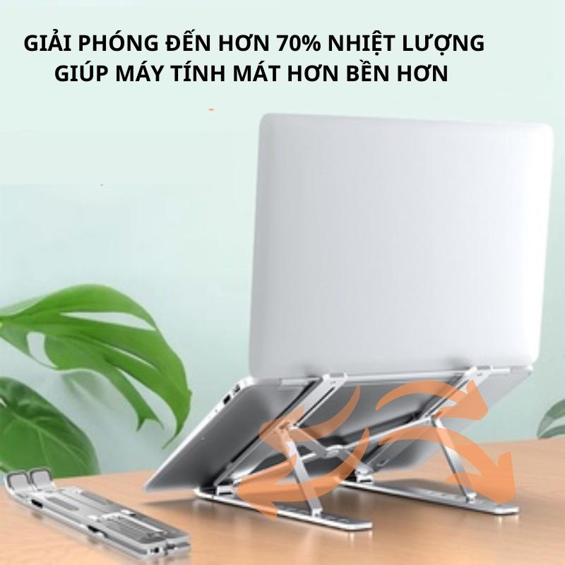 Kệ Đỡ Máy Tính, Giá Đỡ Laptop Nhôm, Kèm Túi Đựng,Thiết Kế Nhỏ Gọn,Tản Nhiệt Máy Tính,Tùy Chỉnh Độ Cao - A:Màu Đen