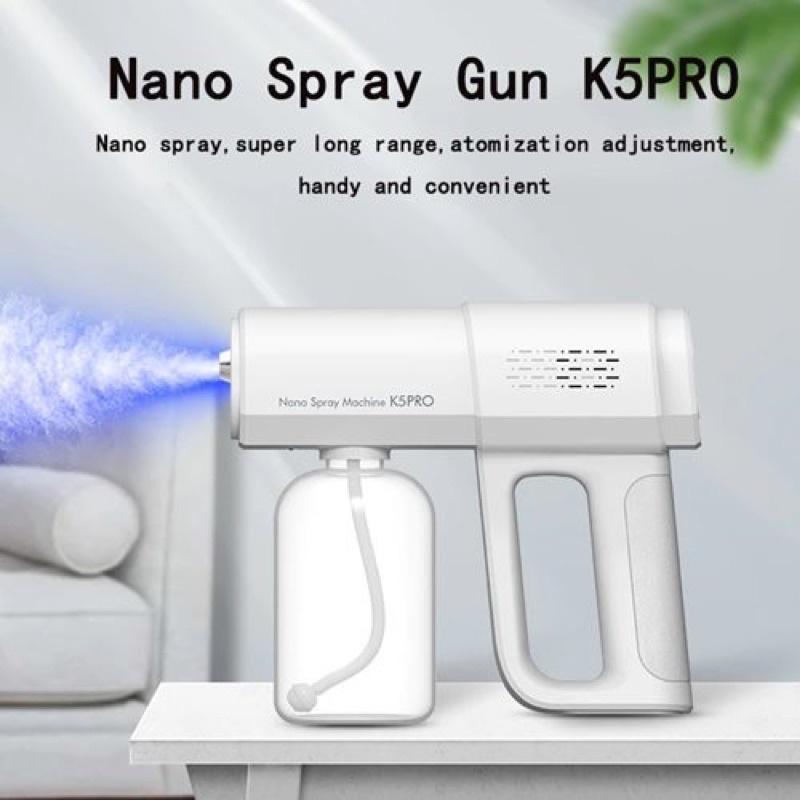 Súng Khử Khuẩn Phun Xịt Khử Sát Trùng Nano K5 PRO Hàng Chuẩn In Laser 8 Mắt UV