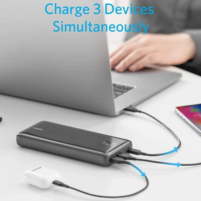 Pin Dự Phòng Anker PowerCore III Elite 25.600mAh Hỗ Trợ Sạc Nhanh PowerIQ 3.0 và PowerDelivery PD 60W Tích Hợp USB Type-C In/Out (có hỗ trợ sạc macbook) - A1290 - Hàng Chính Hãng