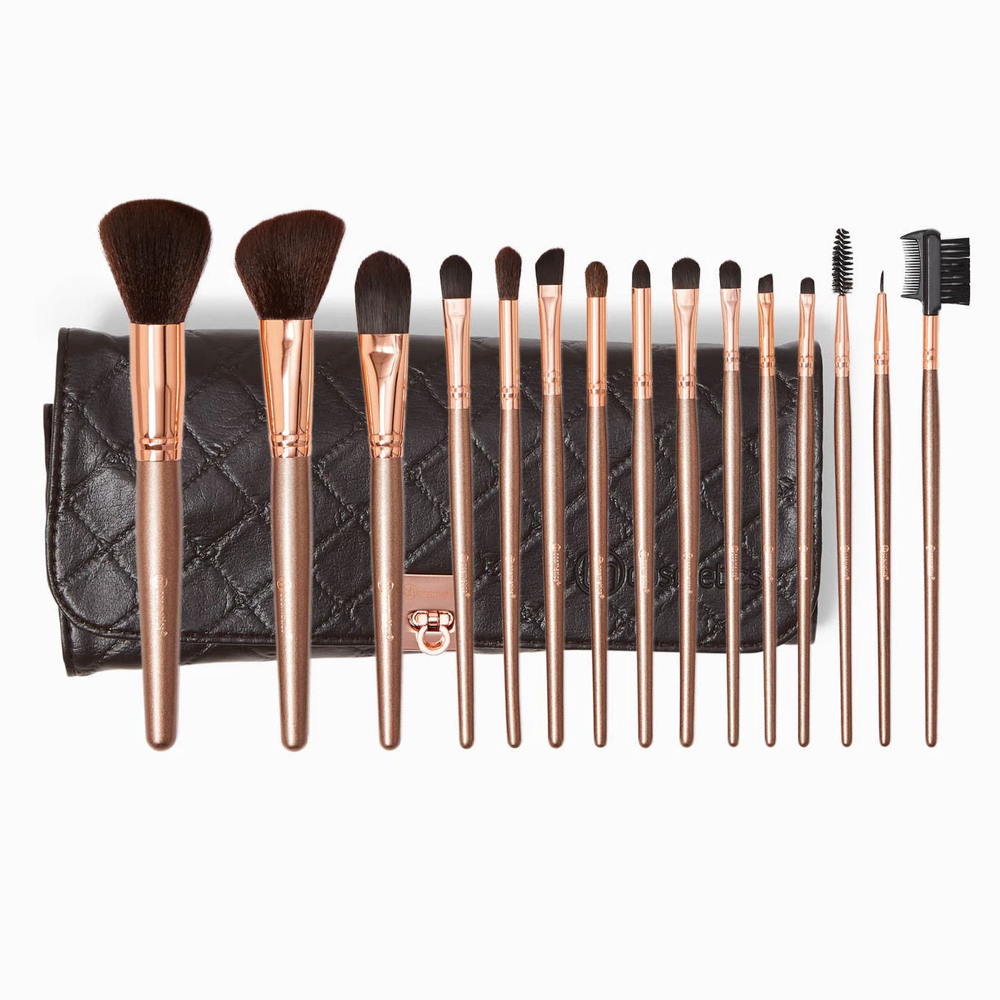 Bộ cọ trang điểm Bh Cosmetics Rose Gold 15 Piece Brush Set With Holder