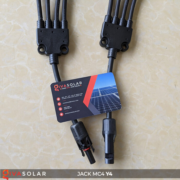 Cặp Jack kết nối chữ Y phân 4 nhánh MC4 GV-Y4
