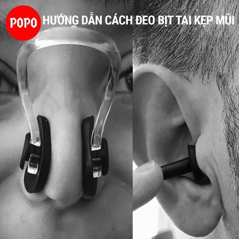 Bộ bịt tai người lớn cao cấp EN5 ngăn nước, chất liệu an toàn, thiết kế kiểu mới trong bộ sưu tập đồ bơi POPO