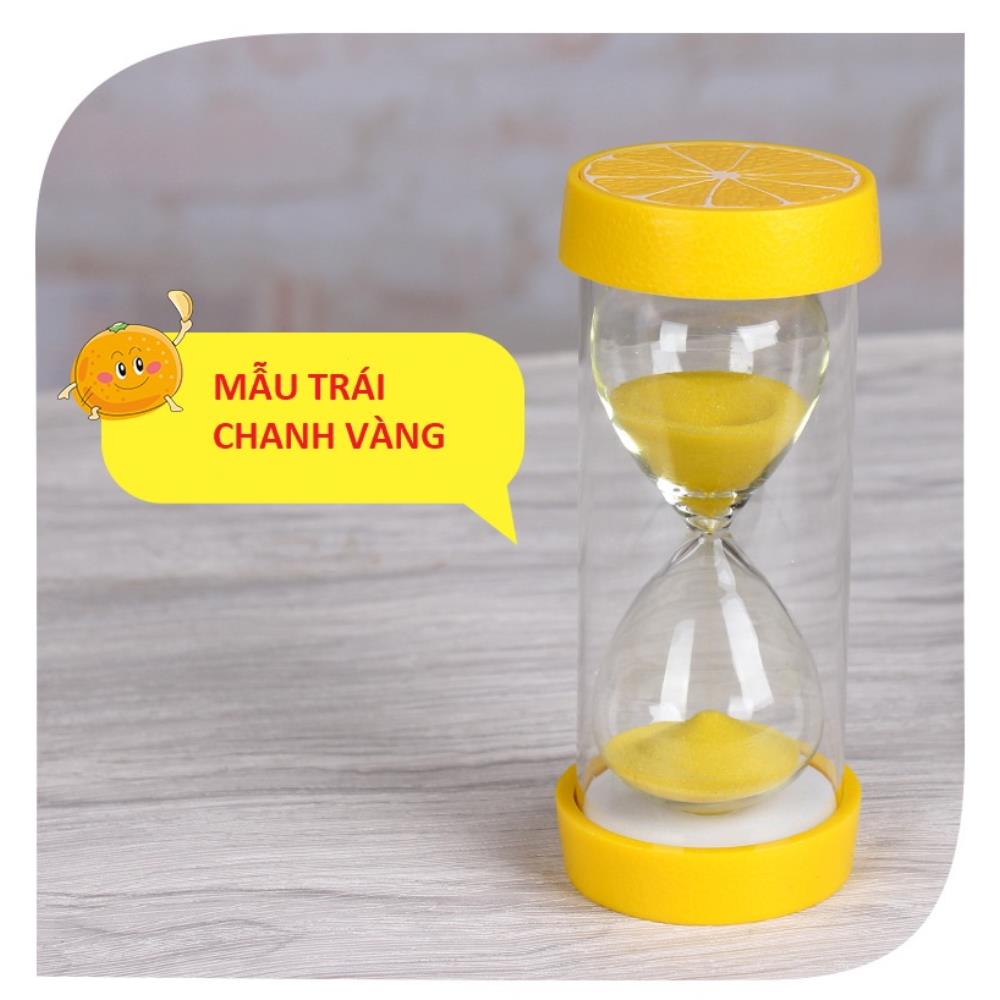 Đồng hồ cát kiểu trái cây 1/3/5/10/15/30 phút mini, đồng hồ hẹn giờ đếm ngược trang trí để bàn cute dễ thương