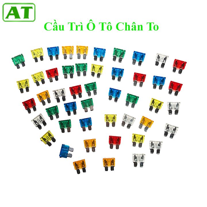 Bộ 60 Cầu Chì chân to Dự Phòng cho Xe Hơi, Xe Máy, Xe Tải