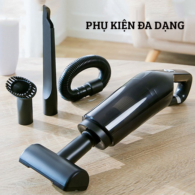 Hình ảnh Máy Hút Bụi Cầm Tay Không Dây Sử Dụng Pin Sạc DAMAS DA113C - Hút bụi khô và nước tiện dụng - Sử dụng cho gia đình và xe hơi - Công suất mạnh mẽ lên tới 120W - Hàng Chính Hãng