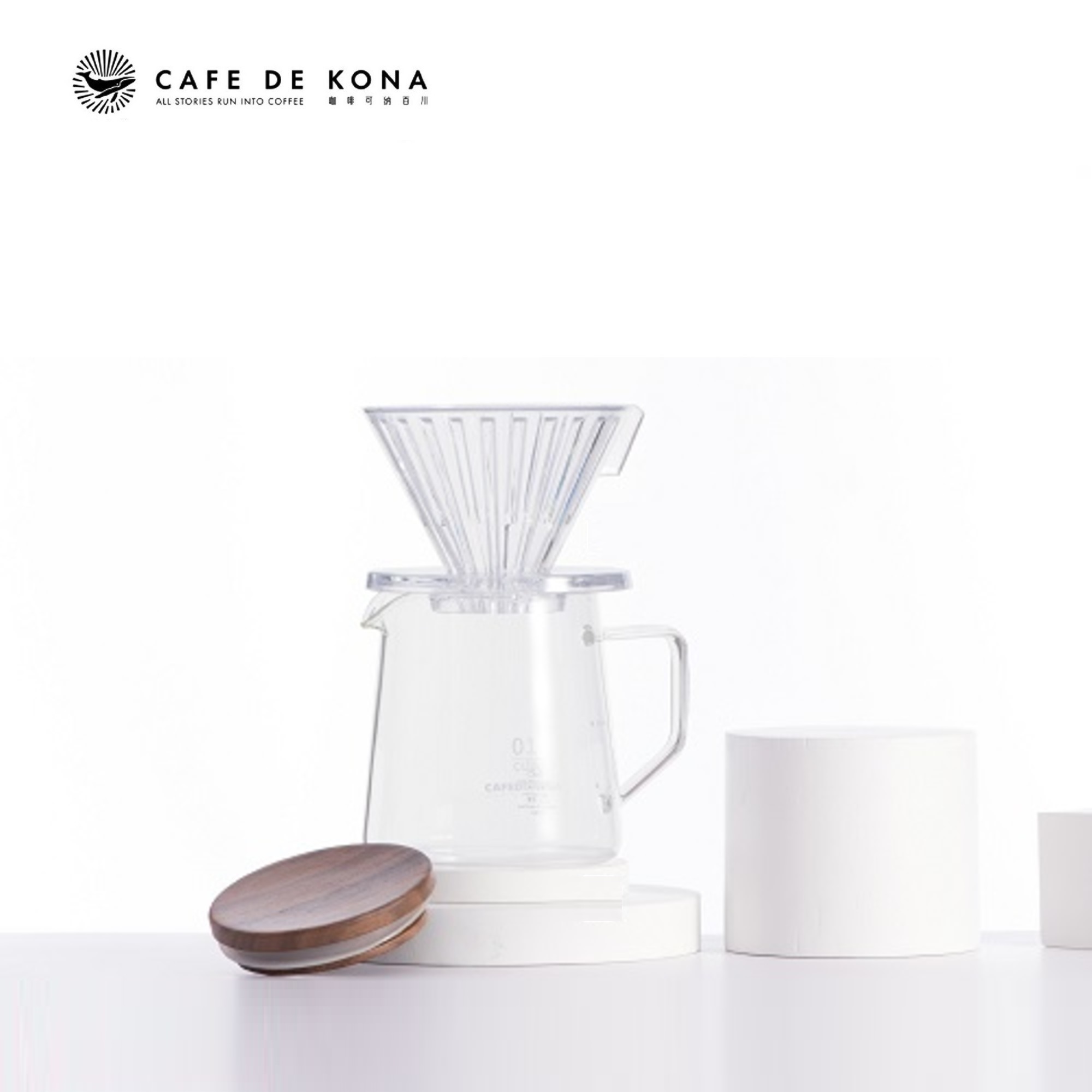 Bộ combo Gift Set pha cà phê V60 01 hiện đại CAFE DE KONA