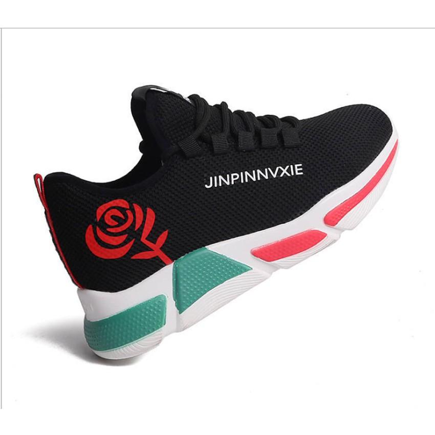 Giày Sneaker nữ hoa hồng TNX 19