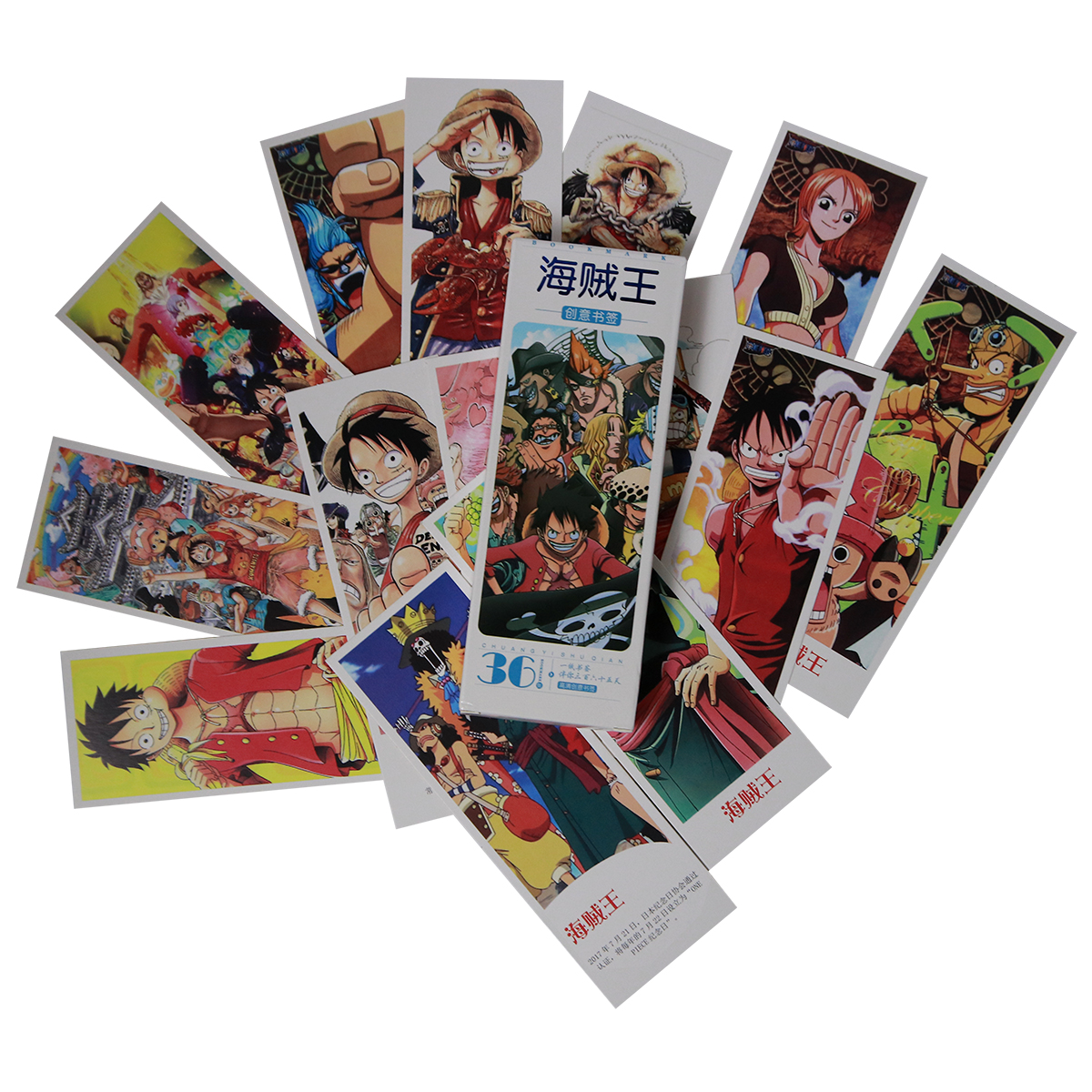 Hộp 36 Bookmark Đánh Dấu Sách Đảo Hải Tặc One Piece