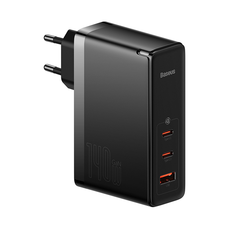 Củ Sạc Nhanh Baseus GaN5 Pro Fast Charger 140W (kèm cáp C to C , Type C*2 + USB, PD/ QC4.0/ QC3.0/ AFC/ FCP Quick-Charger)(Hàng chính hãng)