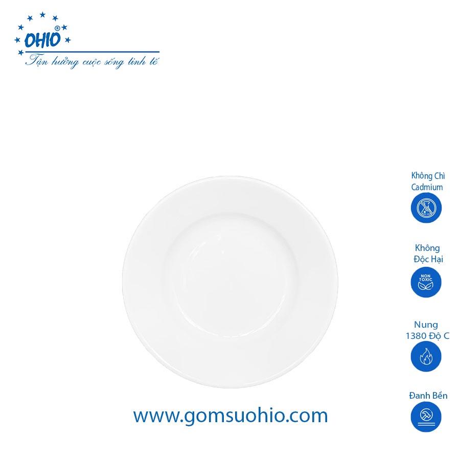 Đĩa Sâu 23cm Sứ Trắng OHIO