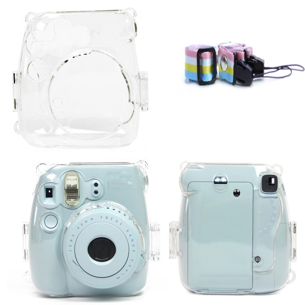 Filter Lens+Clear Case with Neck Shoulder Strap For  Instax Mini 8