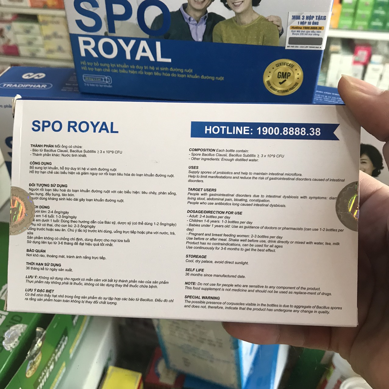 Men Spo royal - Bổ sung lợi khuẩn- Hạn chế rối loạn tiêu hóa ( Hộp 20 ống )