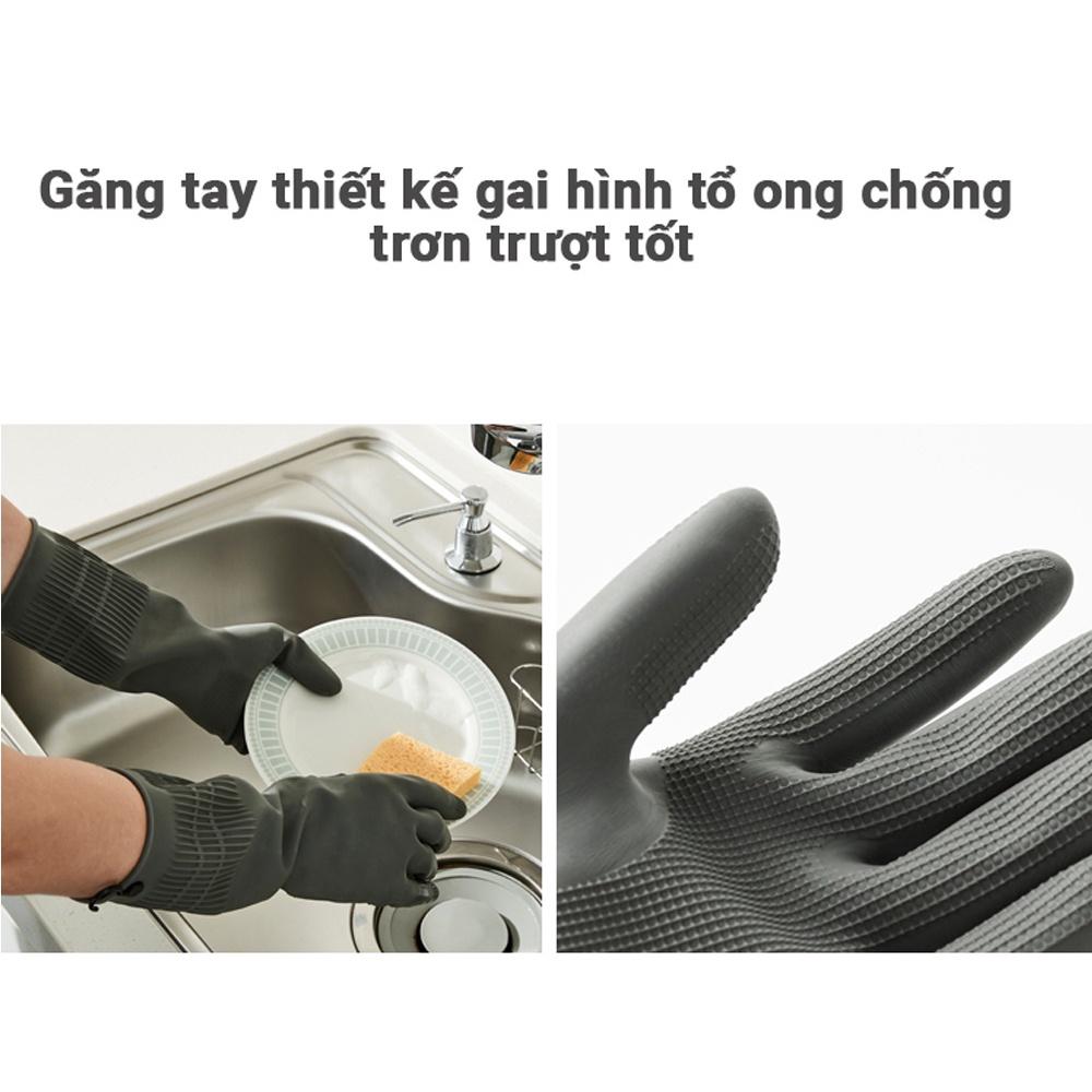 Găng tay rửa chén cao su tự nhiên Lock&amp;Lock ETM830 ETM831 ETM832 - Hàng chính hãng - Hapos