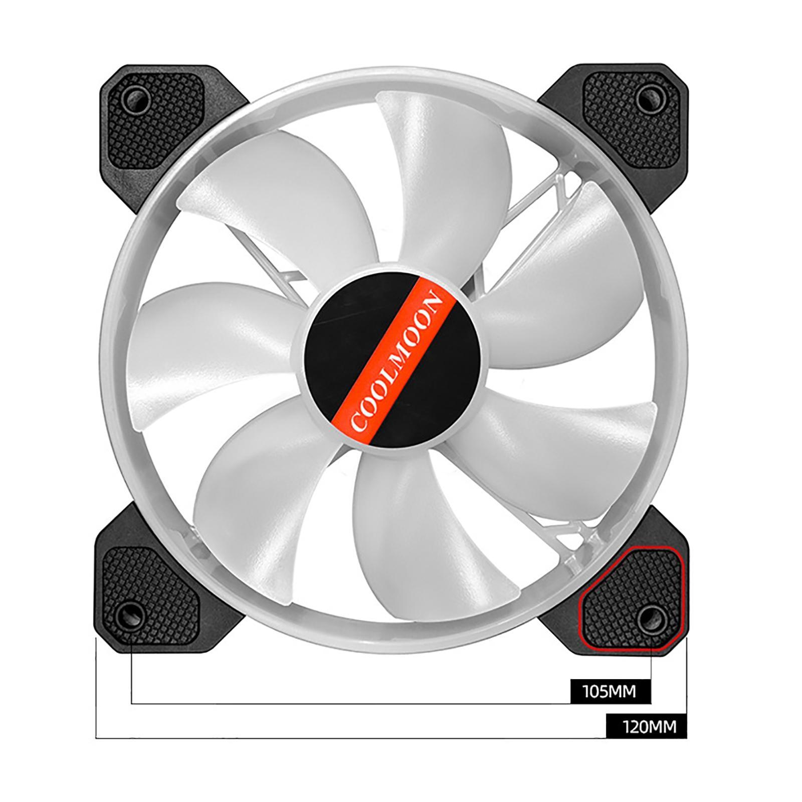 120mm Rainbow Case Fan, 120×120×25mm Colorful Fans for Computer Case CPU Coolers