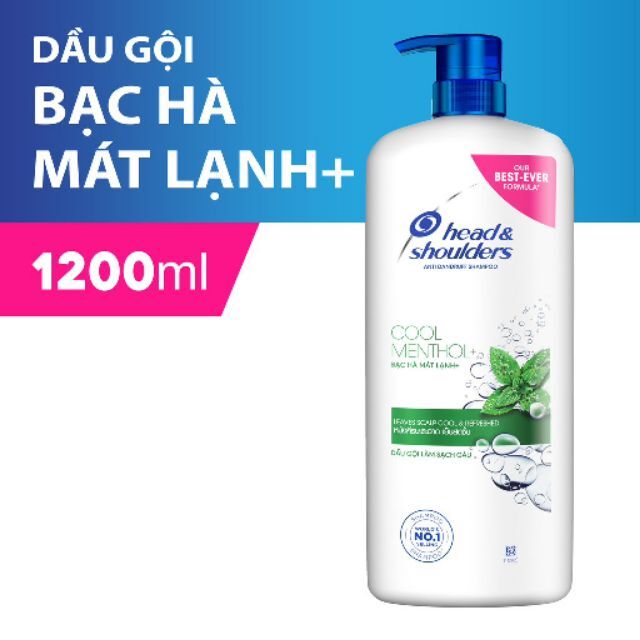 Combo 2 chai Dầu Gội Head &amp; Shoulders Bạc Hà Mát Lạnh (1200ml)