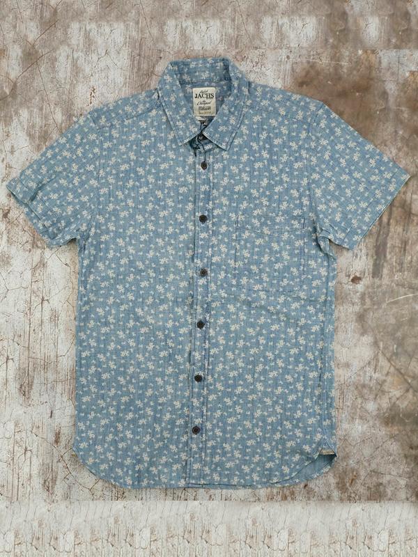 Áo Sơ Mi Nam JASCH Denim Florals Slim Fit Shirt - Size S/M