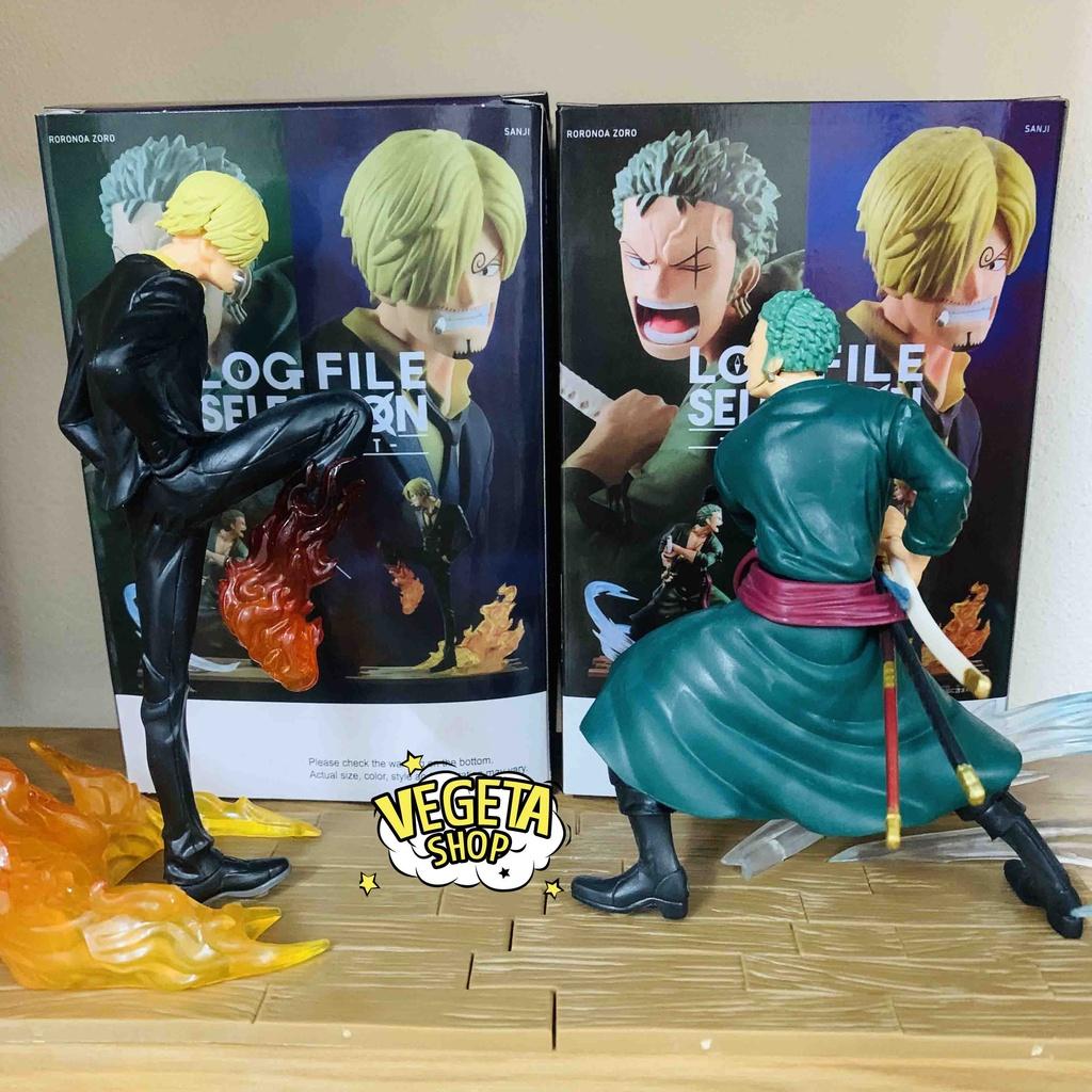 Mô hình One Piece - Zoro vs Sanji - Roronoa Zoro - Sanji Vinsmoke - Hiệu ứng trong suốt cực đẹp - Cao 13~16cm - Full box