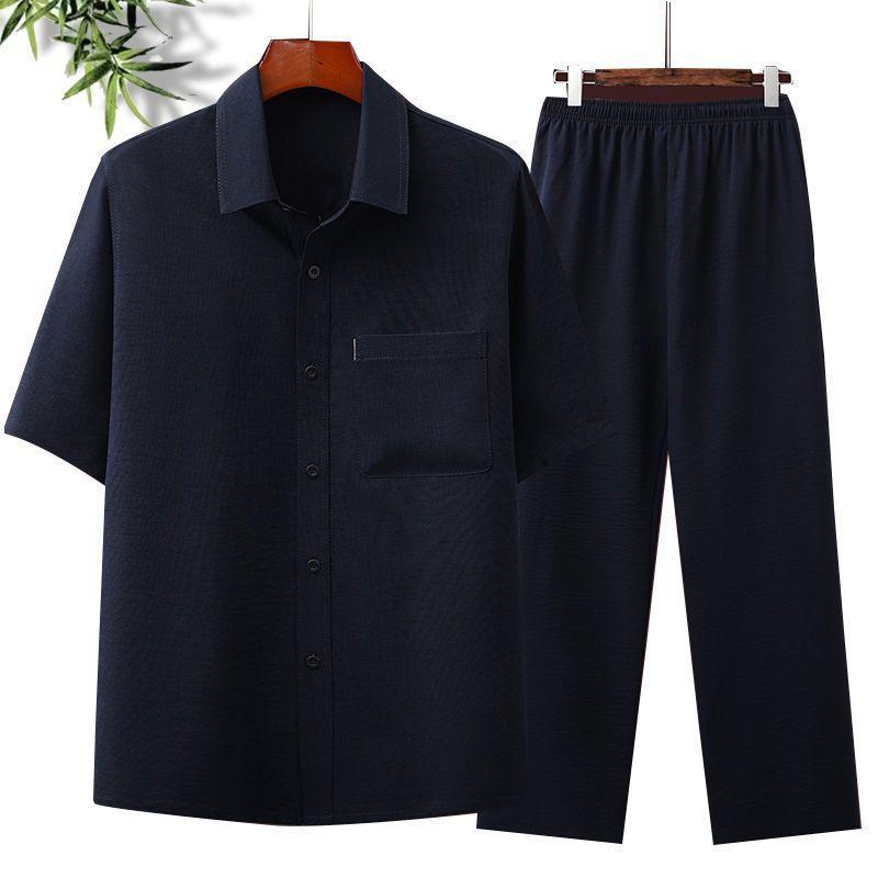 Bộ quần áo đũi trung niên nam cho bố bộ mặc nhà kiểu dáng sang trọng
