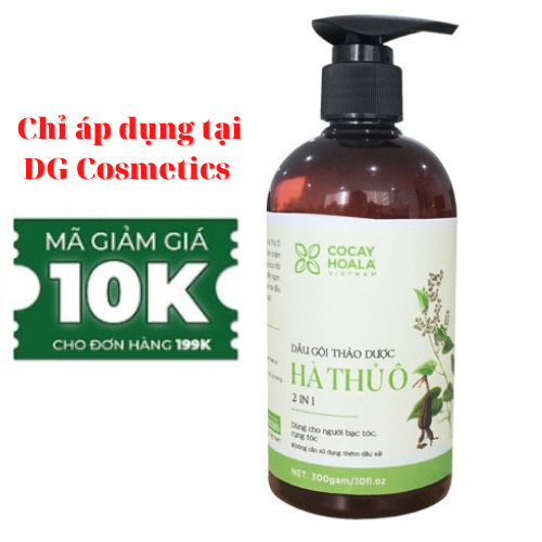 Dầu Gội và Xả Thảo Dược Hà Thủ Ô Giảm Rụng Tóc, Bạc Tóc Cocayhoala 300g