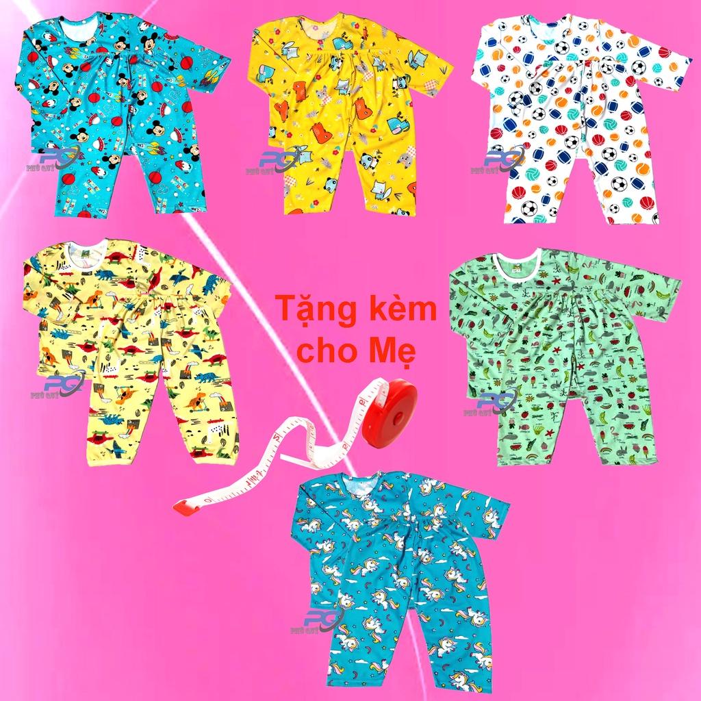 Đồ Bộ Dài Tay Cổ Tròn Thun Cotton cho Bé