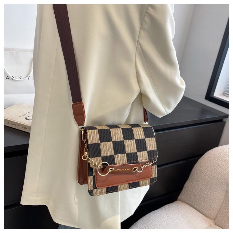 Túi đeo chéo nữ đẹp kẻ caro dây đeo bản to phong cách năng động thời trang hàn Quốc