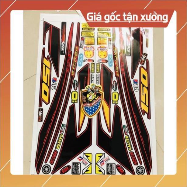 Tem rời ex 150 sọc chỉ đỏ đen 3 lớp ko bay màu