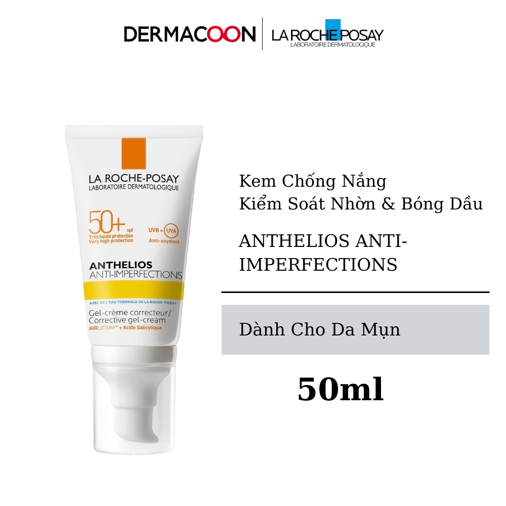 Kem Chống Nắng Giúp Bảo Vệ Da Dành Cho Da Bóng Dầu, Dễ Nổi Mụn La Roche-Posay Anthelios Anti-Imperfection 50ml