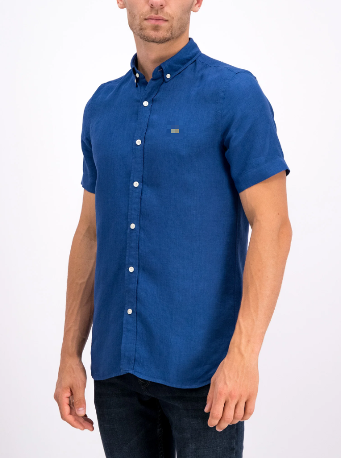Áo cá sấu Sơmi Nam Ngắn Tay Xanh Navy Blue 42-L Regular fit CH4991 X0U