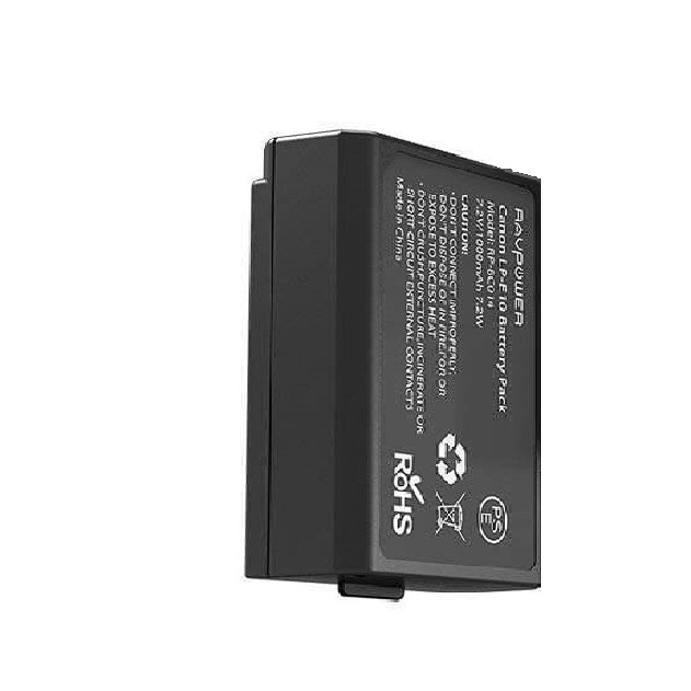 BỘ 2 PIN VÀ 1 ĐỐC SẠC ĐÔI RAVPOWER CHO PIN Canon LP-E10- HÀNG CHÍNH HÃNG