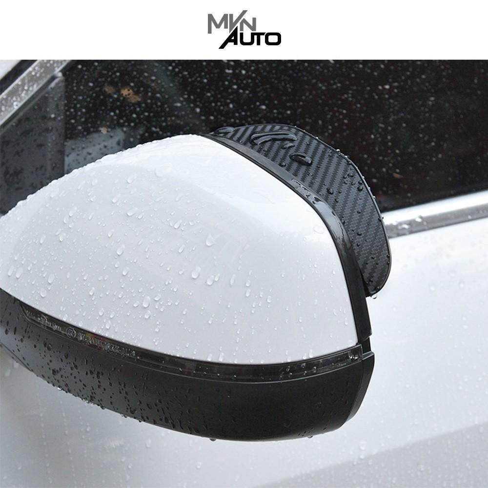 Bộ 2 Tấm Vè Che Mưa Chống Bám Nước Gương Chiếu Hậu Ô Tô Vân Carbon Thể Thao