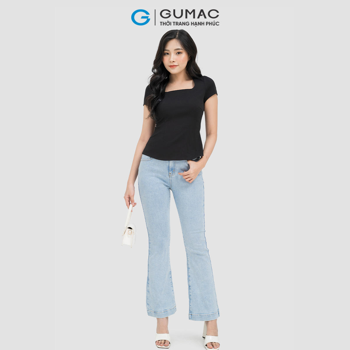 Áo kiểu cổ cách điệu GUMAC AD04021