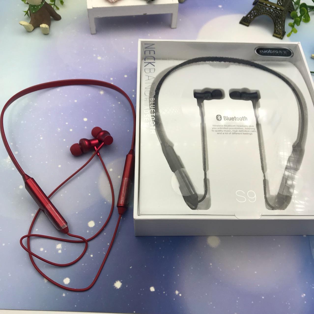 Tai nghe bluetooth thương hiệu phong cách mới nhất điện thoại thông minh điều khiển dây tai bluetooth điều chỉnh cuộc gọi bluetooth trong tai treo cổ