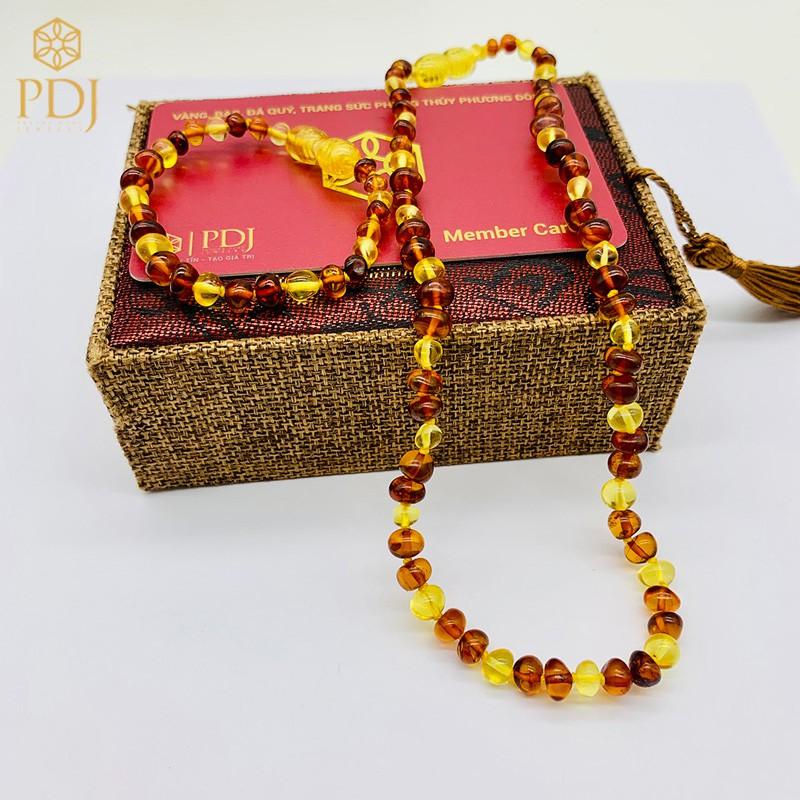 Bộ vòng hổ phách Amber nhiều màu - Tặng kèm hộp trang sức cao cấp - Trang sức PDJ - PD0025