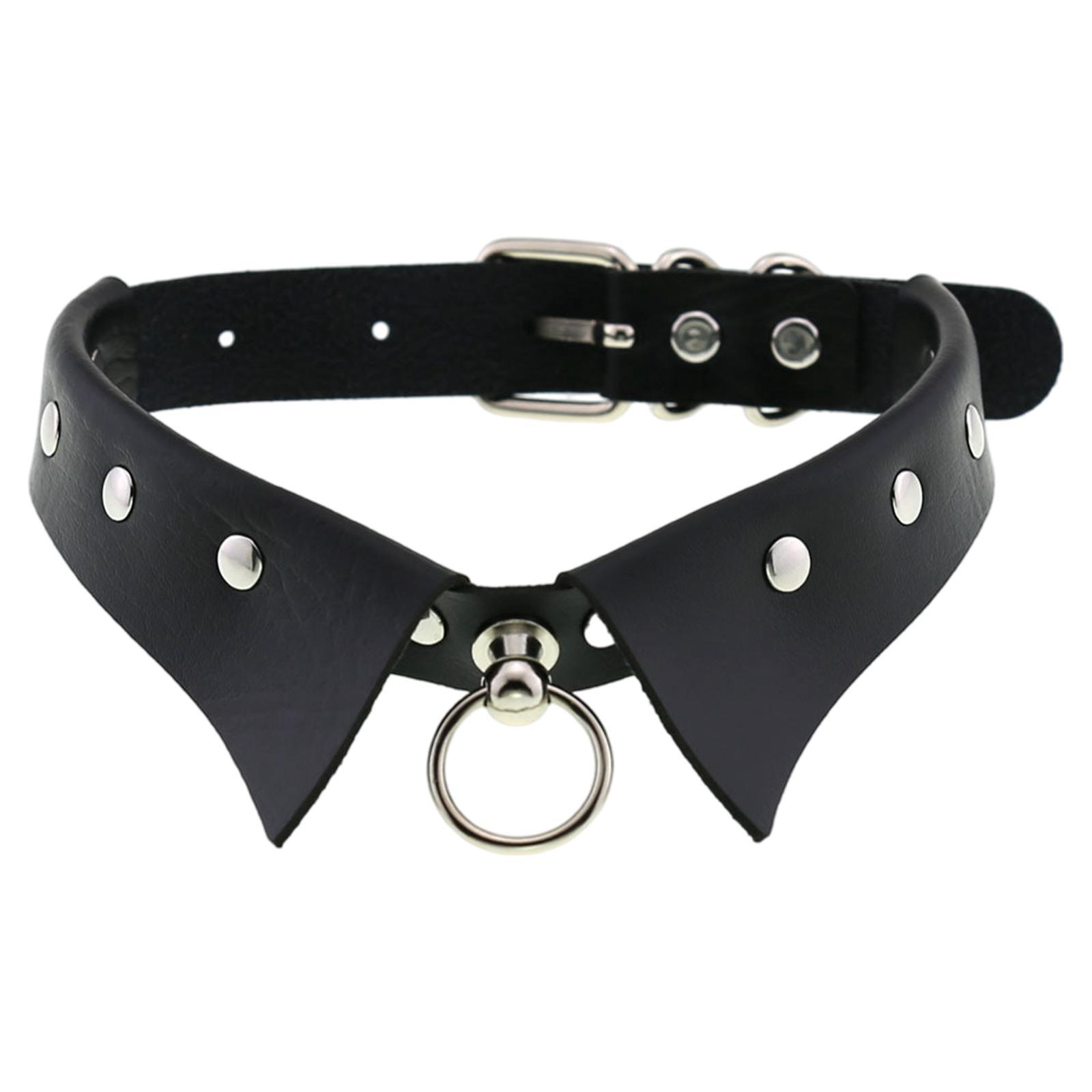 1PC Women Collar Choker Necklace Punk Goth PU Leather