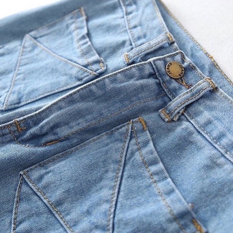 Quần Jeans Nữ Ống Rộng Phối Túi Thời Trang - 269