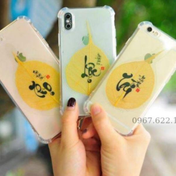 Lá Bồ Đề Tài Lộc Bình An May Mắn ốp điện thoại treo xe ốp ví kẹp sách treo bàn làm việc