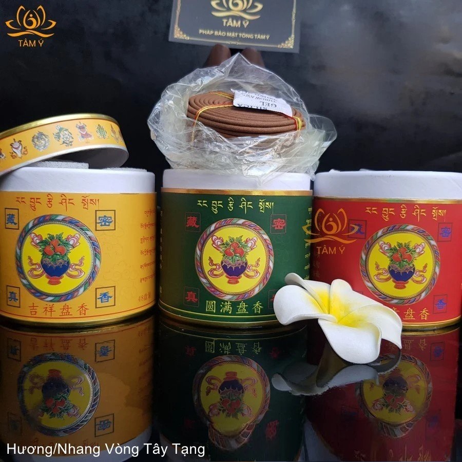 Đàn hương nhang vòng Tây Tạng loại 4h hộp 48 vòng