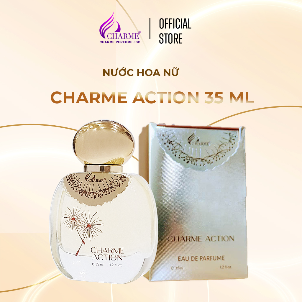 Nước hoa nữ lưu hương lâu, Charme Action, ba tầng hương thanh mát, gợi cảm không thể chối từ, 35ml