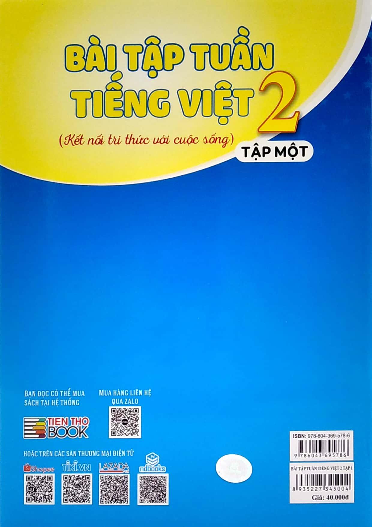 Bài Tập Tuần Tiếng Việt 2 - Tập 1