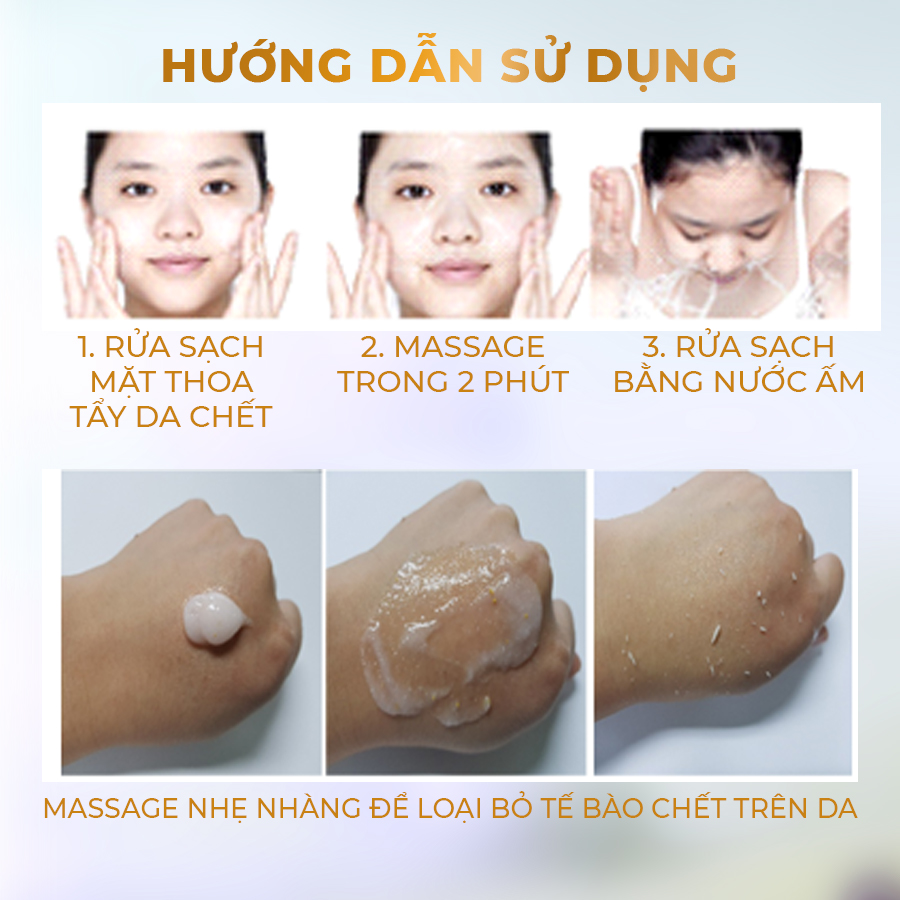 Tẩy tế bào chết Hàn Quốc Lagivado làm sạch tế bào chết da mặt, body nhẹ nhàng, giúp da sáng mịn Radiance Peeling 50 ml