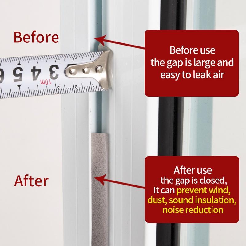 Cuộn Băng Keo Xốp Dán Viền Cửa Sổ Cách Âm Chống Bụi Chống Gió Kích Thước dài 2 mét - Đen