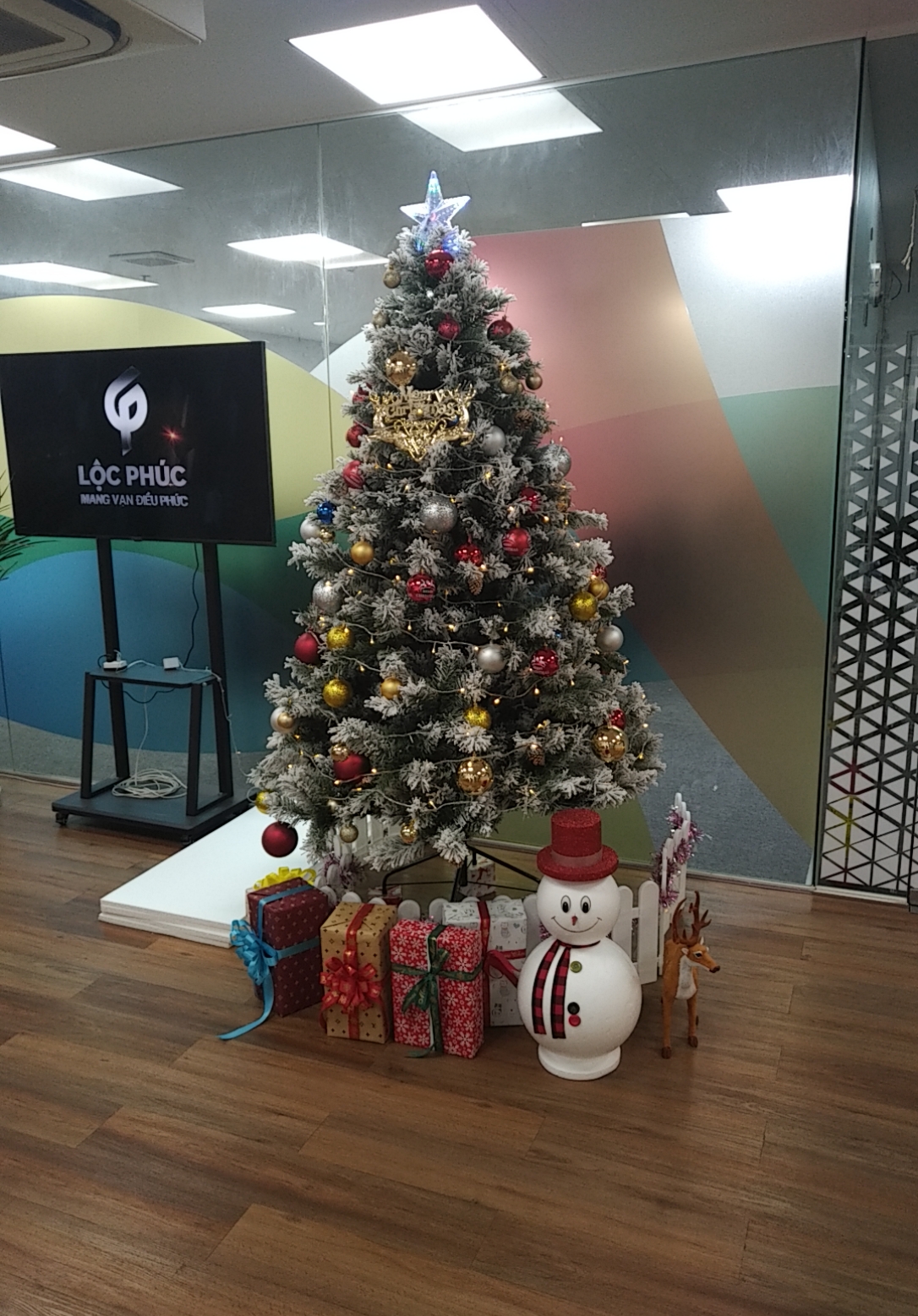 Cây thông noel phủ tuyết - Tán dày và đẹp, cây thông chắc chắn và dể tháo lắp