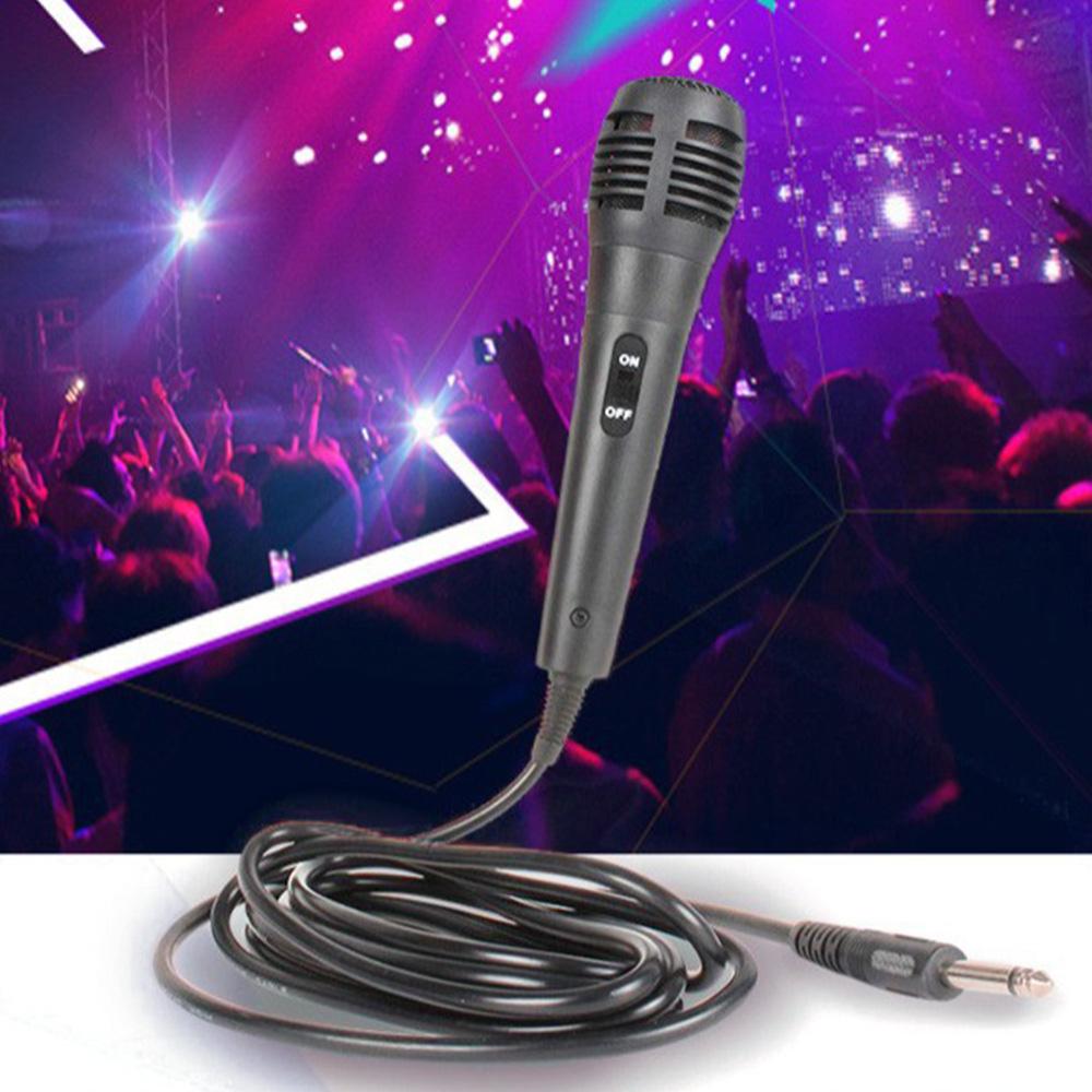Micrô cầm tay bằng kim loại với cáp 3 mét tương thích với hệ thống rạp hát tại nhà